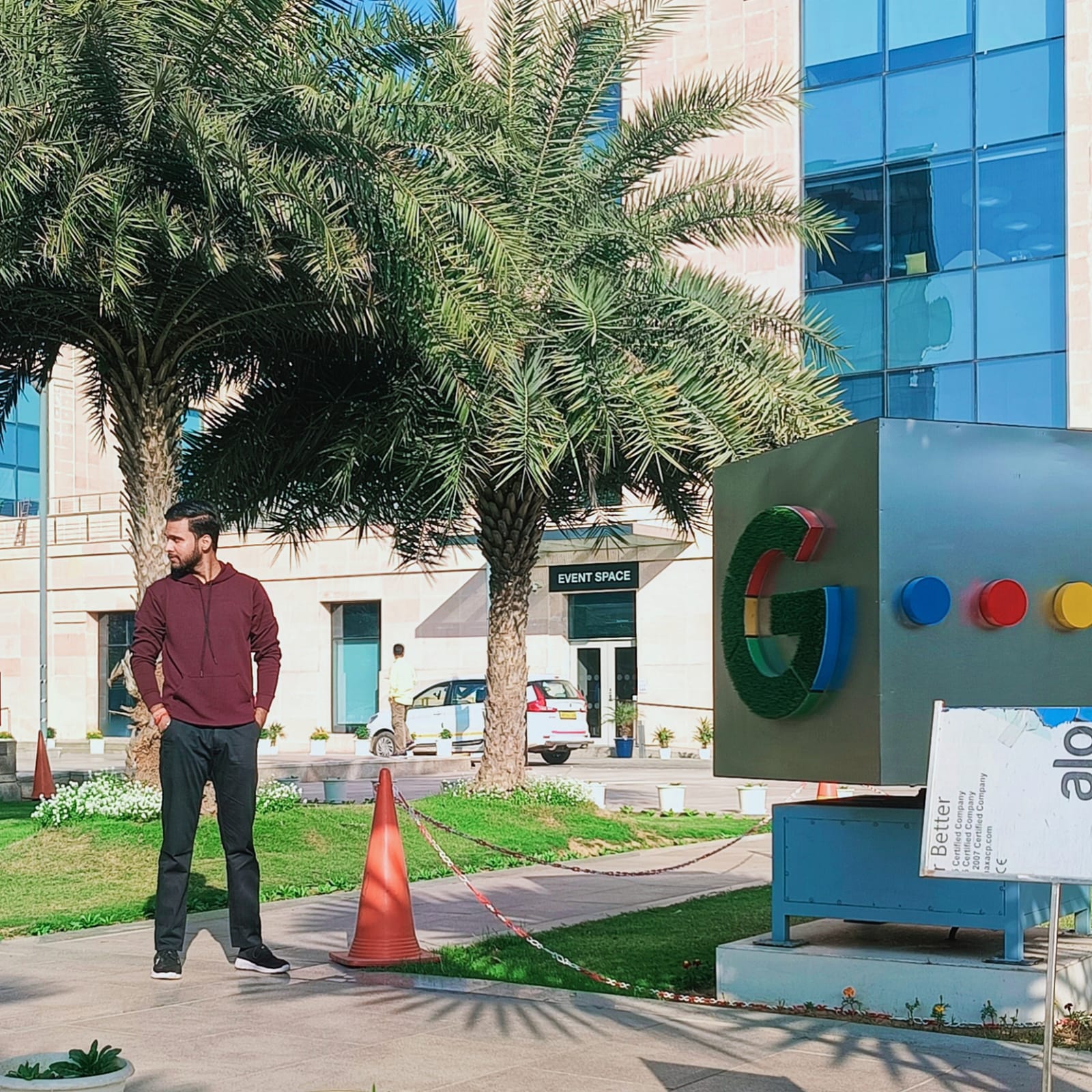 Saksham Tyagi at Outside of Google
